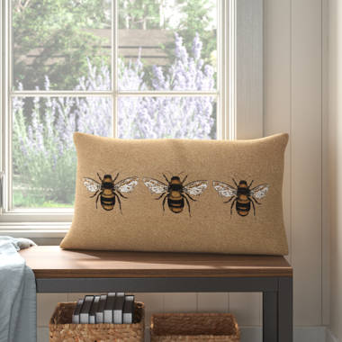 Bee throw shop pillow